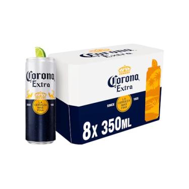 Imagem de Cerveja Corona Extra Lata 350ml - Pack com 8 unidades