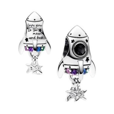 Imagem de Pingentes De Prata Lua, Estrela E Sol Para Pulseira 925, Joias DIY Par