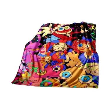Imagem de Cobertor Digital Circus Cartoon De Flanela Quente E Confortável Para S