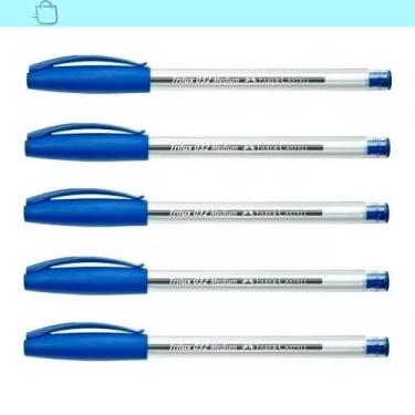 Imagem de Kit Caneta Trilux 032 Faber-Castell Azul 5 Unidades Azul, Azul