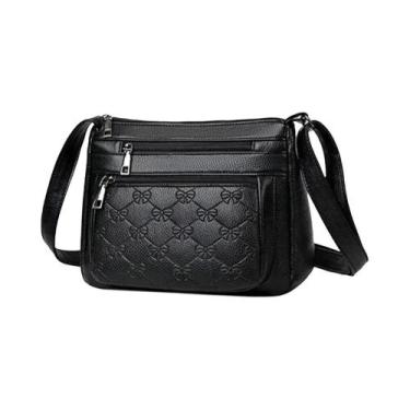 Imagem de Bolsa Transversal Feminina De Grande Capacidade E Moda Com Múltiplas C