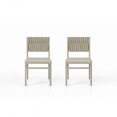 Imagem de Kit 2 Cadeiras Externa Corda Náutica Pérola Milon Solare