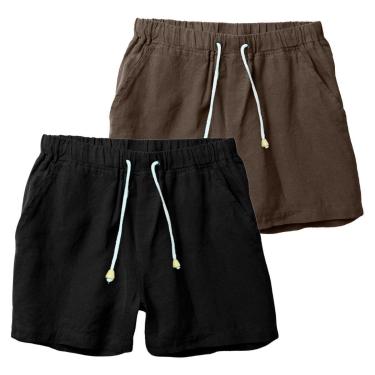 Imagem de Kit 2 Shorts Linho Premium Bermuda Masculina Moderno e Leve-Masculino