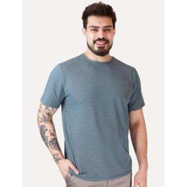 Imagem de Camiseta Dudalina Masculina Regular Malha Listrada Black Azul Escuro-Masculino