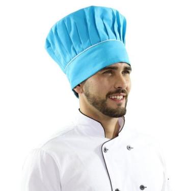 Imagem de Chapéu Touca Para Chef Cozinha Unissex Cores Lisas Mestre Cuca Outlet 