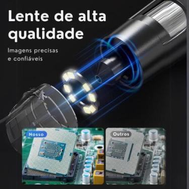 Imagem de Microscópio Digital Usb Zoom Câmera Lente 1600x Celular Note - good ho