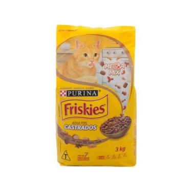Imagem de Ração Friskies Purina Seca Para Gatos Adultos E Castrados Megamix 3Kg 