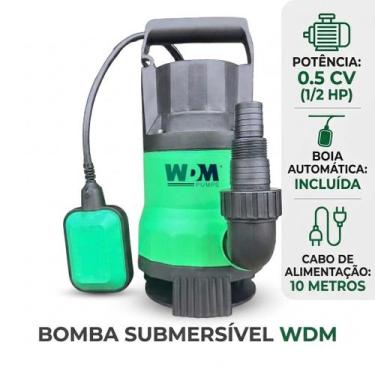 Imagem de Bomba Submersível Com Boia Wdm 0,5cv Drenagem Caixa Dagua 220V
