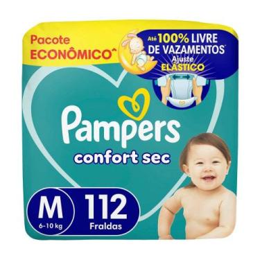 Imagem de Fralda Pampers Confort Sec Tamanho M 112 unidades, M, 112