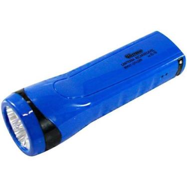 Imagem de Lanterna Recarregavel Western Curta 3 Leds, Azul, Bivolt