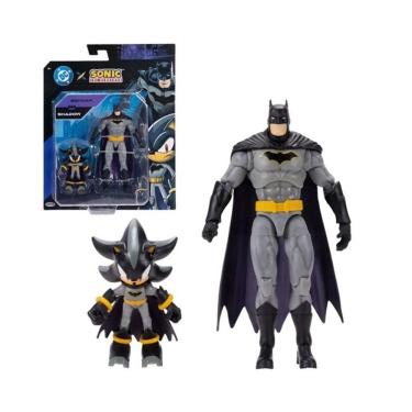 Imagem de Sonic e DC Liga da Justiça – Pack 2 Bonecos Articulados Shadow 6 Cm e Batman 13 cm – Sunny