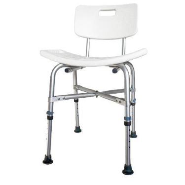 Imagem de Banco Banqueta Com Encosto Cadeira Para Banho Idoso Bariátrica 220kg A