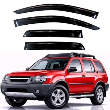Imagem de KPY Viseira de janela compatível com carros, protetores de chuva defletor de janela lateral estilo tape-on, 2015 2016 2017 2018 2019 2020 2021 (para Xterra 2000-2004)