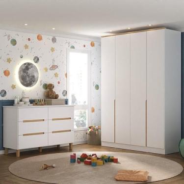 Imagem de Quarto Infantil / Juvenil com Guarda-Roupa e Cômoda Sky Yescasa
