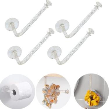 Imagem de 4 Porta Papel Higienico Suporte Adesivo Parede Banheiro - Saz