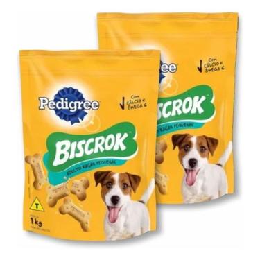 Imagem de Kit 2 Petisco Para Cães Adultos Raças Pequenas Pedigree 1kg - BISCROK