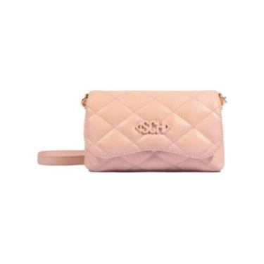 Imagem de Bolsa Feminina Schutz Crossbody Matelassê Pequena Bege-Feminino
