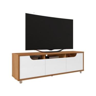Imagem de Rack Para TV Jersey 1.60m 1 Gaveta Cedro/Branco - Casa D, Cedro e Bran