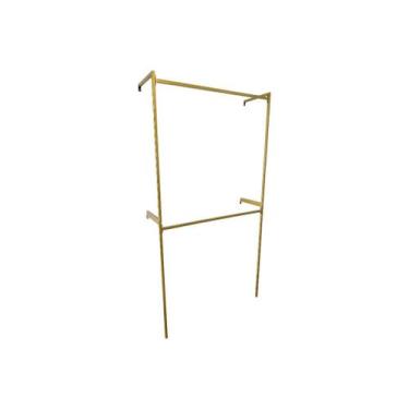 Imagem de Arara de metal 1 metros duplo cabideiro  metaclasse, Dourado