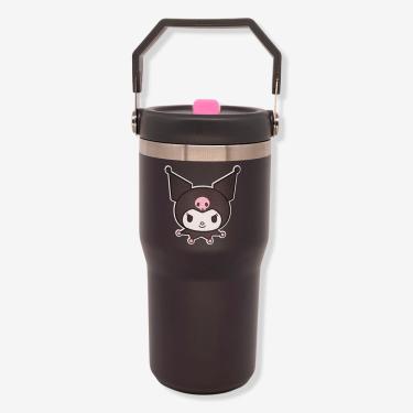Imagem de Copo Tumbler Kuromi para Hidratação em Aço Inoxidável com Parede Dupla e Canudo 650ML Zonacriativa