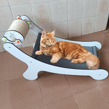 Imagem de Cama para gato com arranhador e brinquedo pet - fn pets