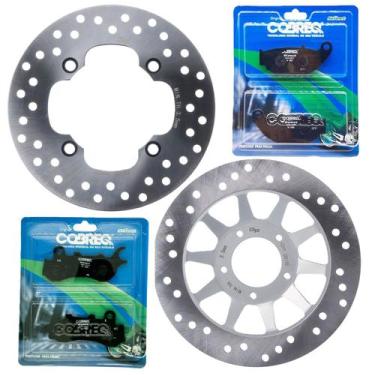 Imagem de Kit Discos de Freio Nxr 160 Bros Combi Brake + Pastilhas Cobreq - GP7 