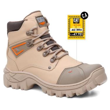 Imagem de Bota Coturno Catprime Masculina Segurança Em Couro Com C.A - Cat Prime