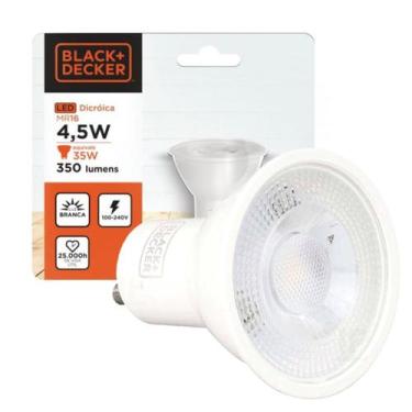 Imagem de Lampada Led Dicroica Mr16 Gu10 4,5W 6500K BLACK+DECKER - MODULATTO