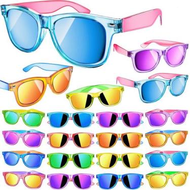 Imagem de Óculos de sol GIFTINBOX Kids Neon para meninos e meninas de 3 a 8 anos