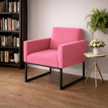 Imagem de Poltrona Decorativa Reforçada Para Recepção E Estética - Móveis Mafer,