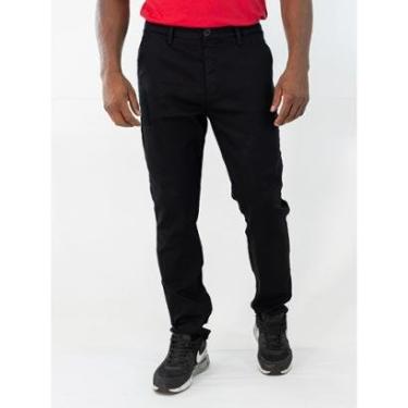 Imagem de Calça Masculina Slim Sarja Black Cetim Bolso Social Anticorpus-Masculino