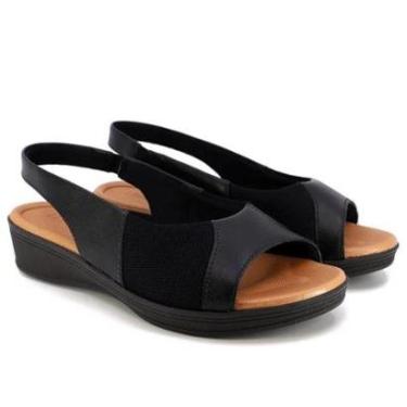 Imagem de Sandália Feminina Usaflex Anabela AF0417 Slingback Joanete-Feminino