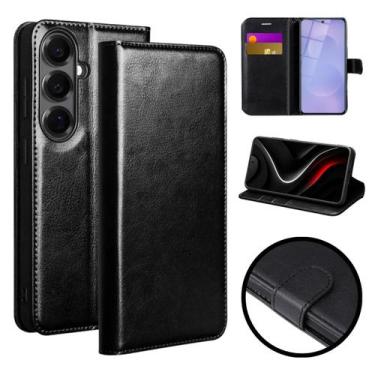 Imagem de Capa Carteira Para Samsung S26 Capinha Flip Estojo Protetora Cor:Preto