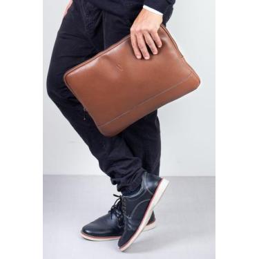 Imagem de Case de couro para notebook de 14" Guga - Vira Vento, Caramelo