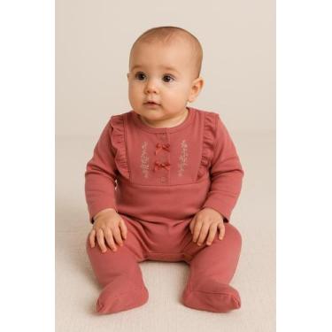 Imagem de Macacão Inverno Bebê Suedine - kiko, Rosa, RN