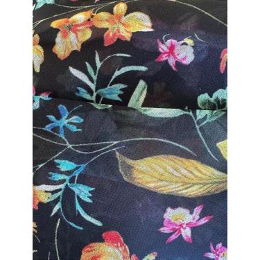 Imagem de Saia transpassada crepe chiffon - no-brand, Preto, Robin, S egg blue, 
