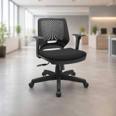 Imagem de Cadeira Escritório Ergonômica Executiva Reclinável Apoio Braço Nr 17 Flex Comfort Preto