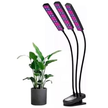 Imagem de Lampada Cultivo Plantas Luminaria Plantaçao Interno Temporizador Luz Led Uv Ultraviolet...