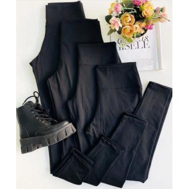 Imagem de Calça Leging Flanelada Inverno Suplex Térmica - MeM modas, Preto, P