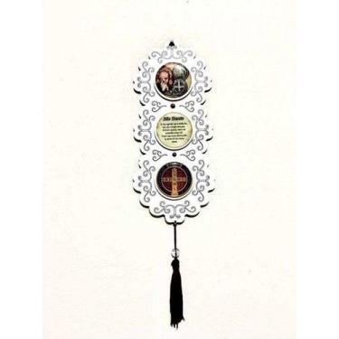 Imagem de Mandala Adorno Com Imagem Oração De Madeira Decoração Pa - SANTISSIMA