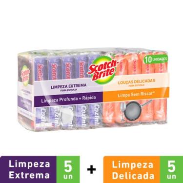 Imagem de Esponja de Louças Limpeza Extrama e Louças Delicadas Scoth-Brite Pack 