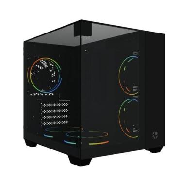 Imagem de Gabinete Gamer Aquário Bluecase BG-058BBX Tokyo - Vidro Temperado - Mi