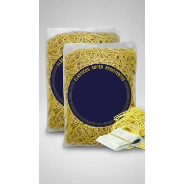 Imagem de Elástico Borracha Amarelo Fino 2kg (2400 un.) - Congratulations Store