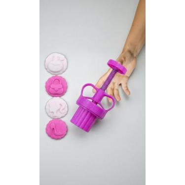 Imagem de Kit Ejetor Doces c/ 4 Moldes Criativos Rosa - Congratulations Store