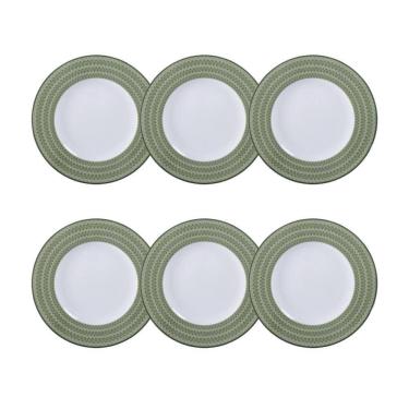 Imagem de Conjunto 6 Pratos Sobremesa Zenith Porcelana 21cm Tramontina