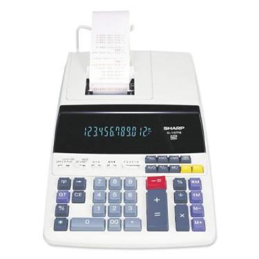 Imagem de Calculadora de mesa de impressão Sharp EL1197PIII preto/vermelho