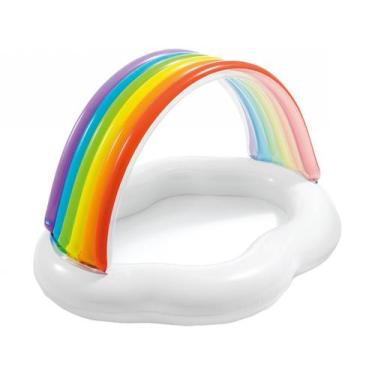 Imagem de Piscina Infantil Inflável Redonda Intex 82L - Wetset Nuvem Arco-Íris