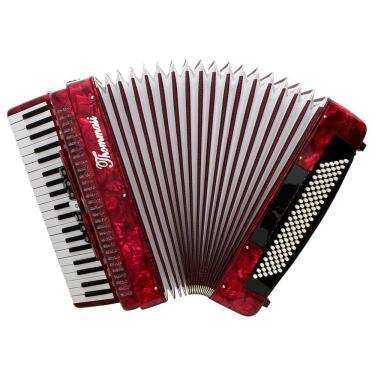 Imagem de Acordeon TA-12009 120 Baixos 41 Teclas com 2 Registros nos Baixos e 7 no Teclado Vermelho Vanral