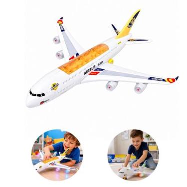 Imagem de Aviao De Brinquedo A380 Com Luzes Para Meninos - GBG STORE