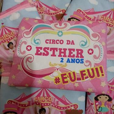 Imagem de Kiofertas Necessaire Rosa Personalizada para Eventos - Caso para Maquiagem, Esmaltes, Bijuteria e Remédios - 16cm x 14cm